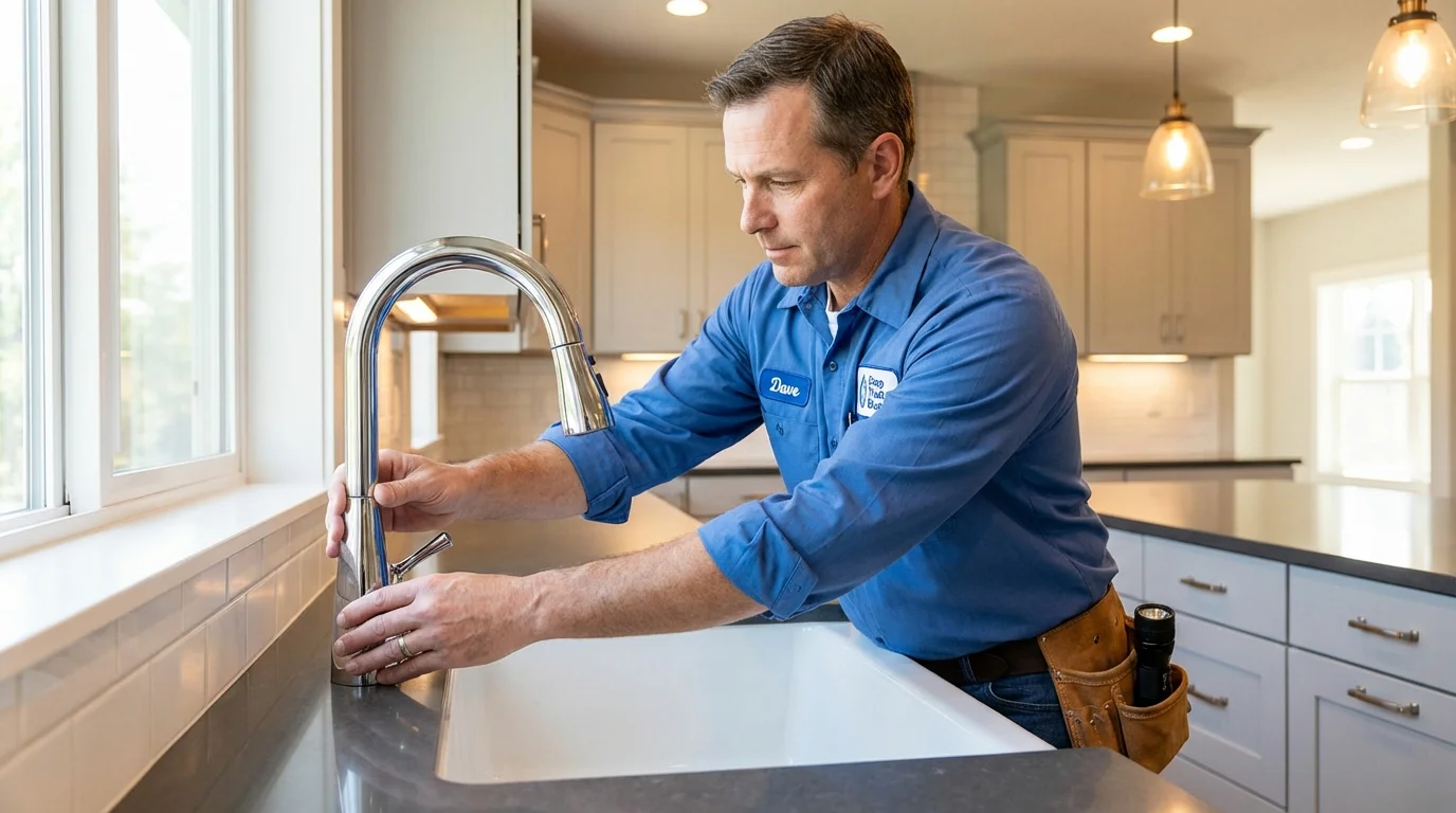 Kitchen faucet installation by Johns Plumbing LLC in Cartersville